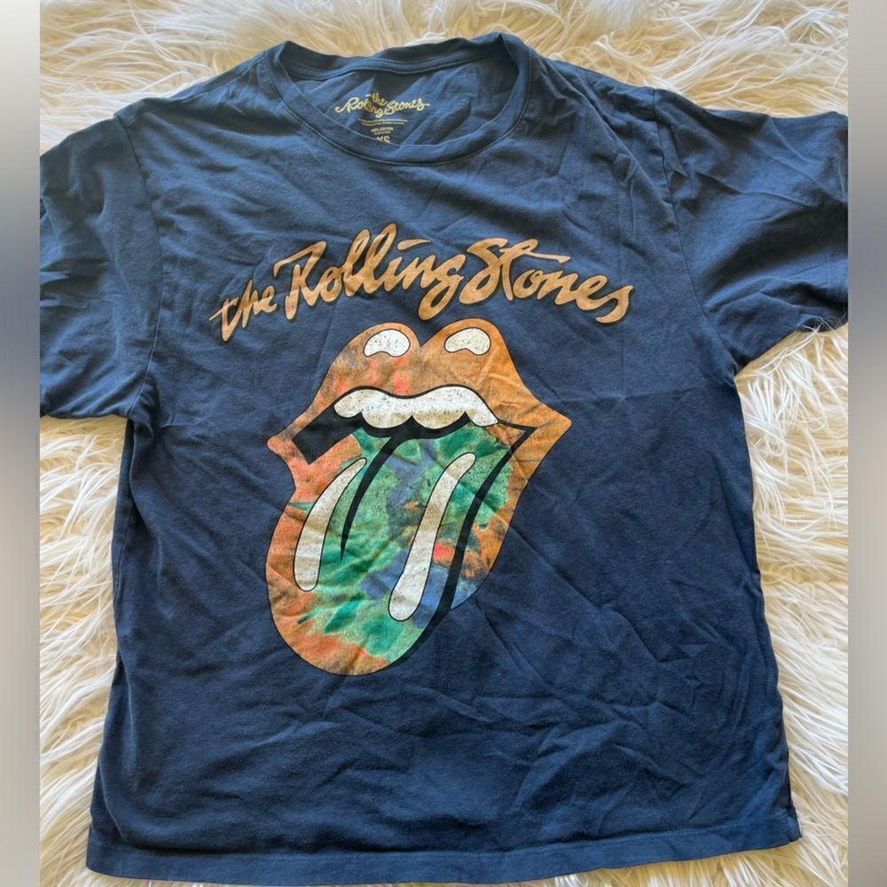 Rolling Stones **Official Merchandise** Blue Tshirt, Woman xs